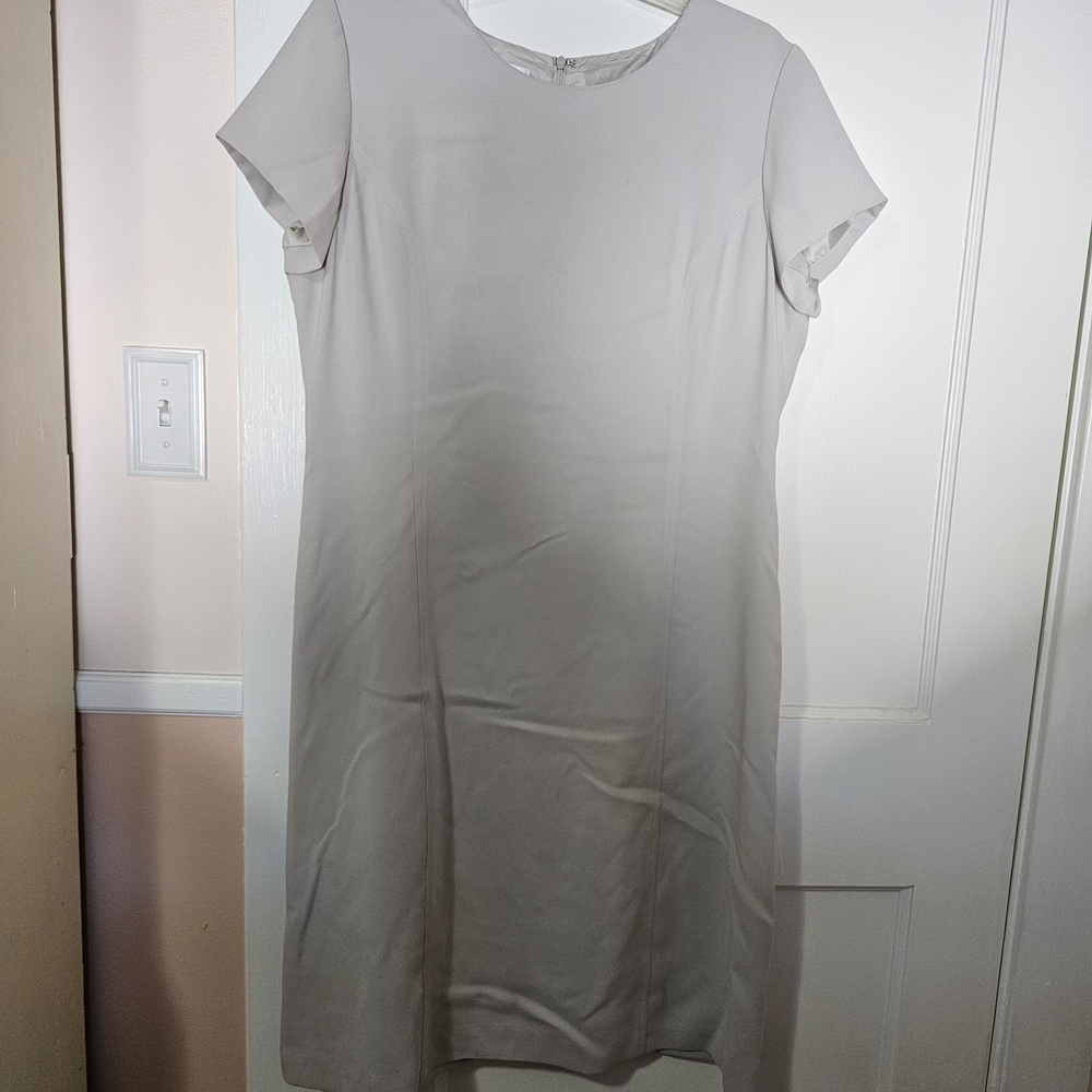 Talbots Elegant Gray Midi Dress